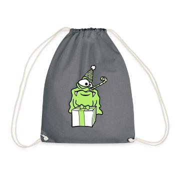 anniversaire seul solitaire triste célébrant des cadeaux - Sac de sport léger - gris - Devant