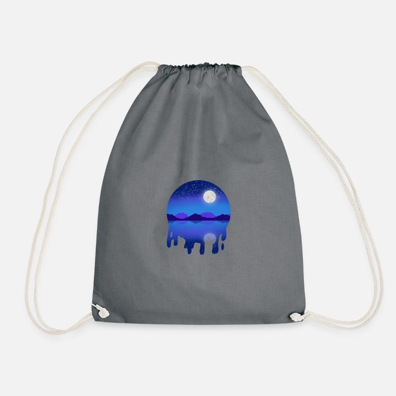 Moonlight - Drawstring Bag - grey