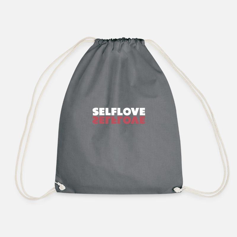 Selflove and self-confidence, independent - Drawstring Bag - grey
