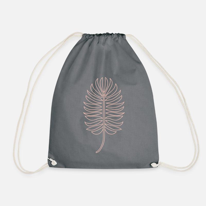 Greenery Blatt Monstera Pflanze Dschungel - Turnbeutel - Grau