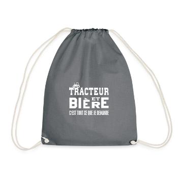 Tracteur c'est tout ce que je demande t-shirt - Sac de sport léger - gris - Devant