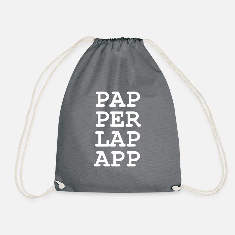 papperlapapp weiss - Turnbeutel - Grau