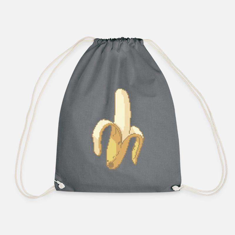 Platano Pixel-Art - Drawstring Bag - grey