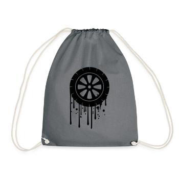 pneu graffiti goutte à goutte mécanicien voiture conduite fue - Sac de sport léger - gris - Devant