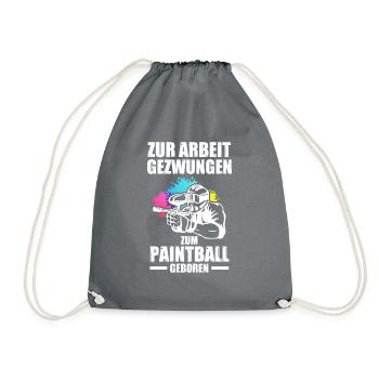 Paintball Sport Paintballspieler Geschenk - Turnbeutel - Grau - Vorne