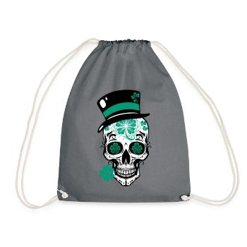Crâne de sucre Saint-Patrick - Sac de sport léger - gris - Devant