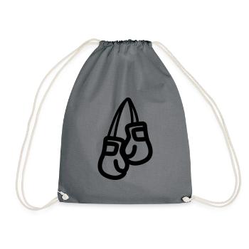 Symbole des gants de boxe - Sac de sport léger - gris - Devant