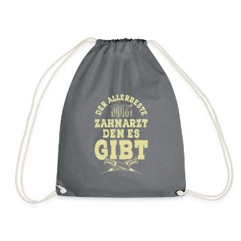 zahnarzt dentist - Turnbeutel - Grau - Vorne