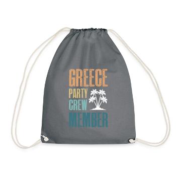 Greece Party Crew - Drawstring Bag - grey - Front