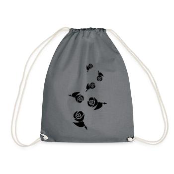 Rose icon Symbol - Drawstring Bag - grey - Front