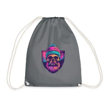 Crâne de bûcheron - Sac de sport léger - gris - Devant