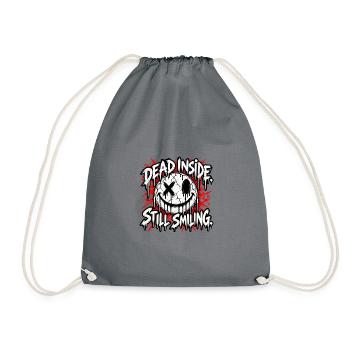 Dead Inside – Gothic Smiley - Turnbeutel - Grau - Vorne