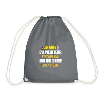 Je suis l'apiculteur psychotique t-shirt homme - Sac de sport léger - gris - Devant