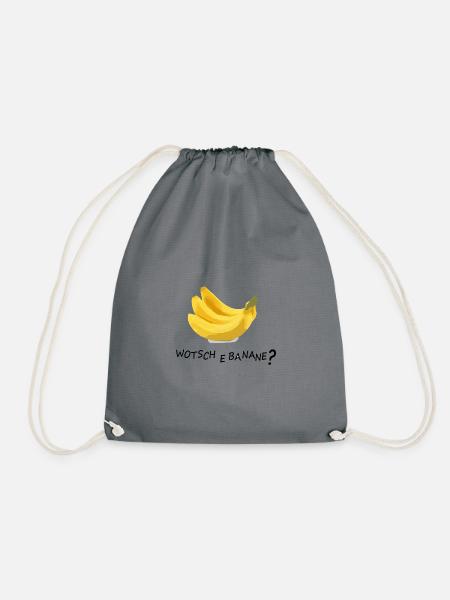 Banane - Turnbeutel - Grau