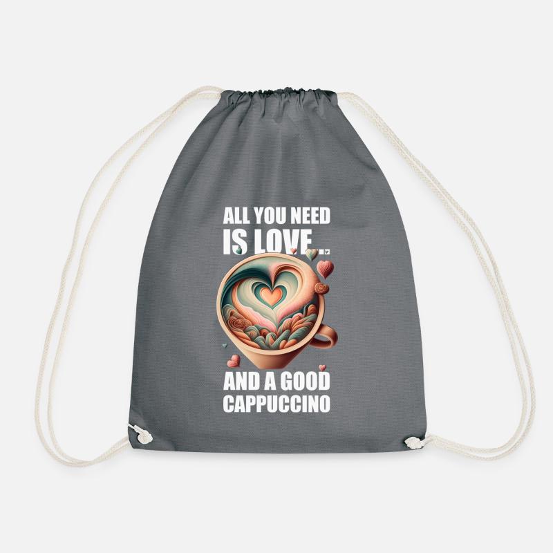 Good Cappuccino - Drawstring Bag - grey