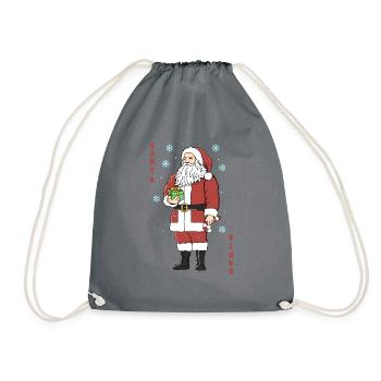 I Got Santa - Drawstring Bag - grey - Front