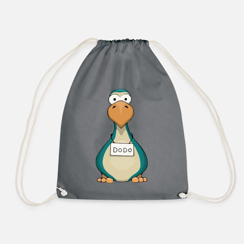 Dodo ausgestorben schrulliger Vogel cool Geschenk - Turnbeutel - Grau