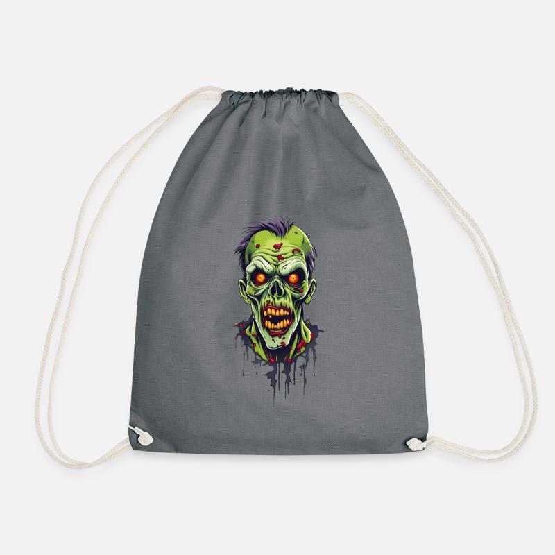 Zombie - Drawstring Bag - grey