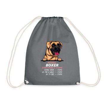 Ohne Boxer ist alles doof - Turnbeutel - Grau - Vorne