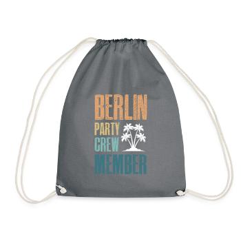 Berlin Party Crew - Turnbeutel - Grau - Vorne
