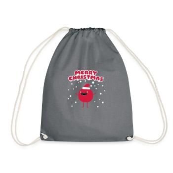 Funny Santa Claus - Merry Christmas - Drawstring Bag - grey - Front
