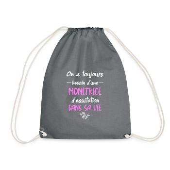 On a toujours besoin d'une monitrice d'équitation - Sac de sport léger - gris - Devant