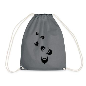 Symbole de barbe - Sac de sport léger - gris - Devant