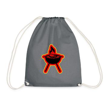 Steak grillé - Sac de sport léger - gris - Devant