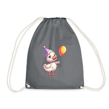Goose Birthday Baby - Drawstring Bag - grey - Front