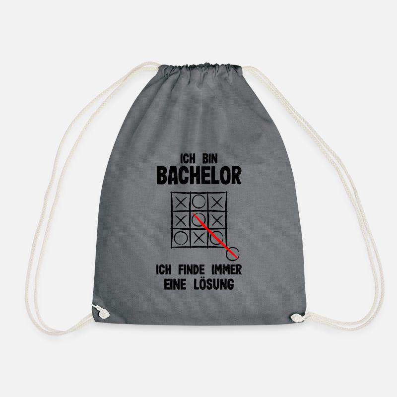 Abschluss Ich Bin Bachelor Ich Finde Immer Eine Lö - Turnbeutel - Grau