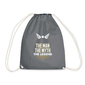 L’homme Le mythe La légende Idée cadeau Fête des pères - Sac de sport léger - gris - Devant