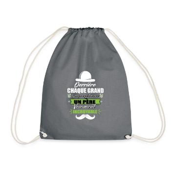 Derrière chaque grand garçon se trouve un père - Sac de sport léger - gris - Devant