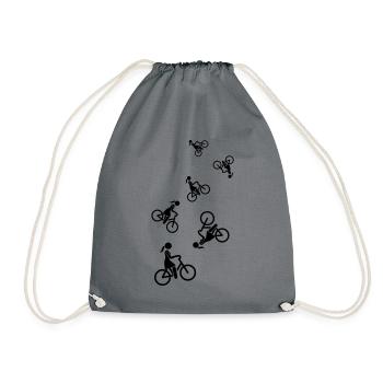 Cycling Bike Icon - Drawstring Bag - grey - Front