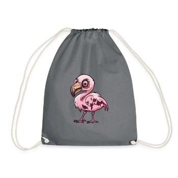 Flamingo Halloween Bande dessinée drôle - Sac de sport léger - gris - Devant