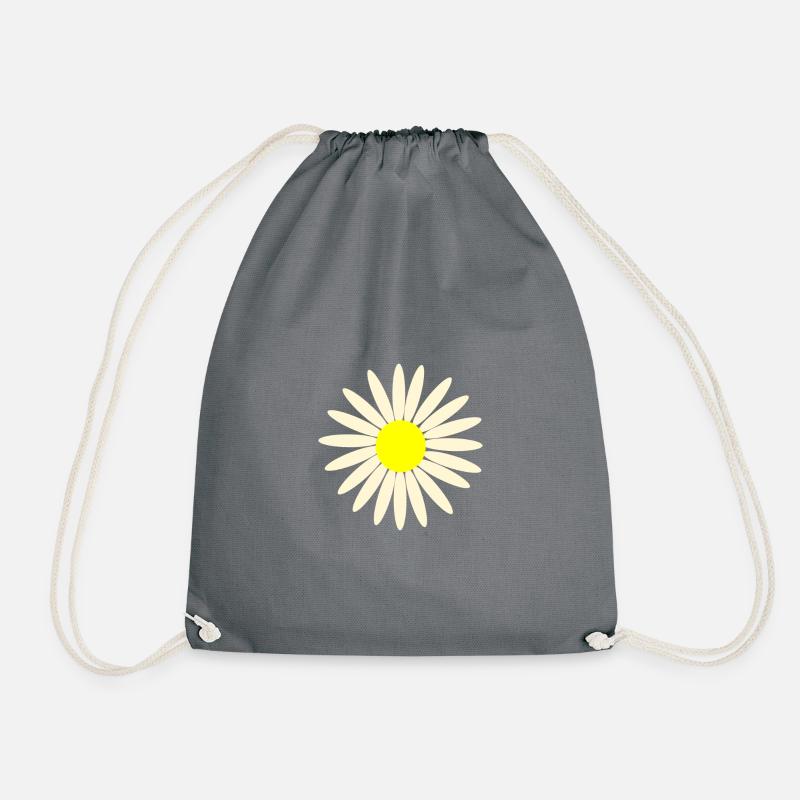 daisy - Drawstring Bag - grey