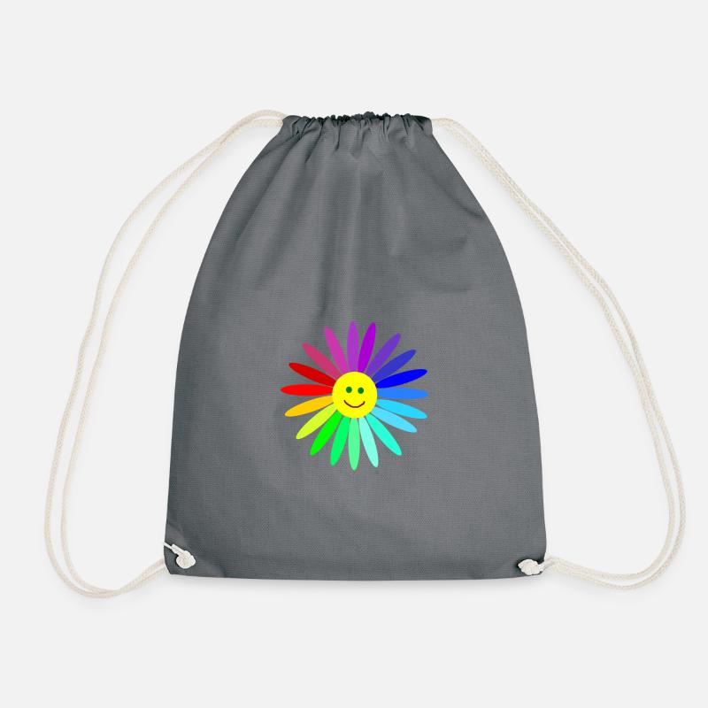 lachende regenbogenblume - Turnbeutel - Grau