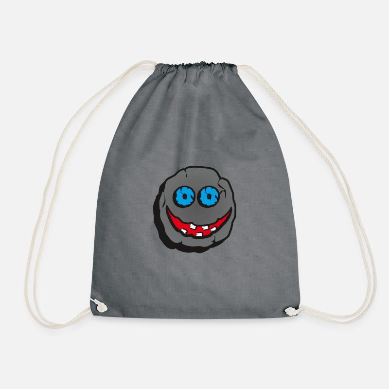 Stein Smiley - Turnbeutel - Grau