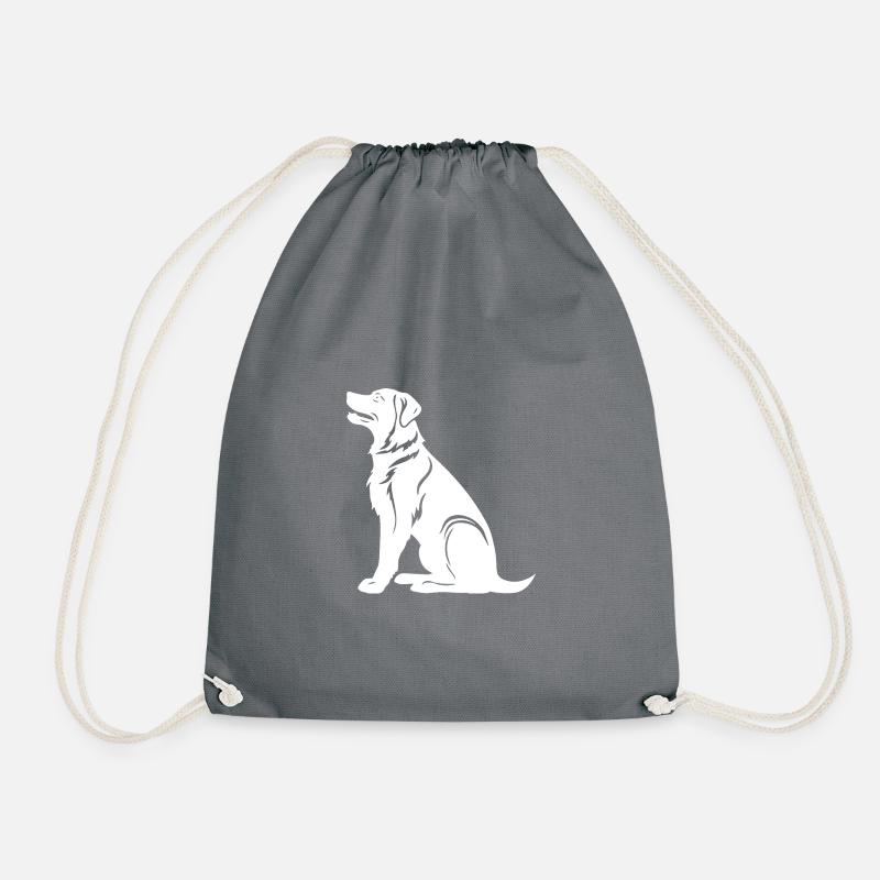 Samojede Hund Silhouette - Turnbeutel - Grau