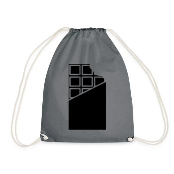 Chocolate Icon Symbol - Drawstring Bag - grey - Front