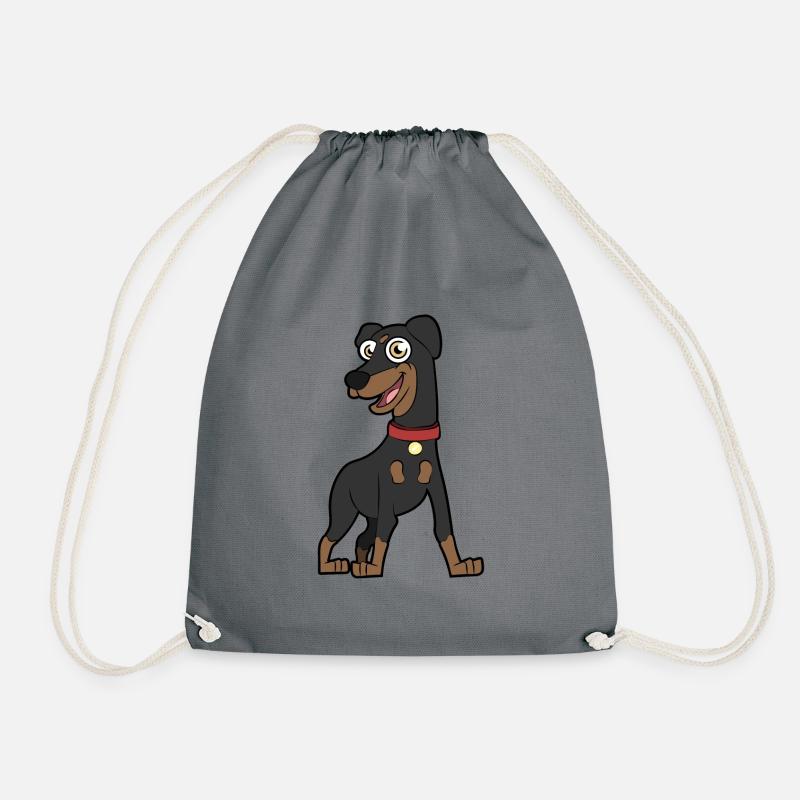 German Pinscher - Drawstring Bag - grey