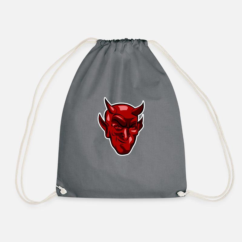 devil - Drawstring Bag - grey