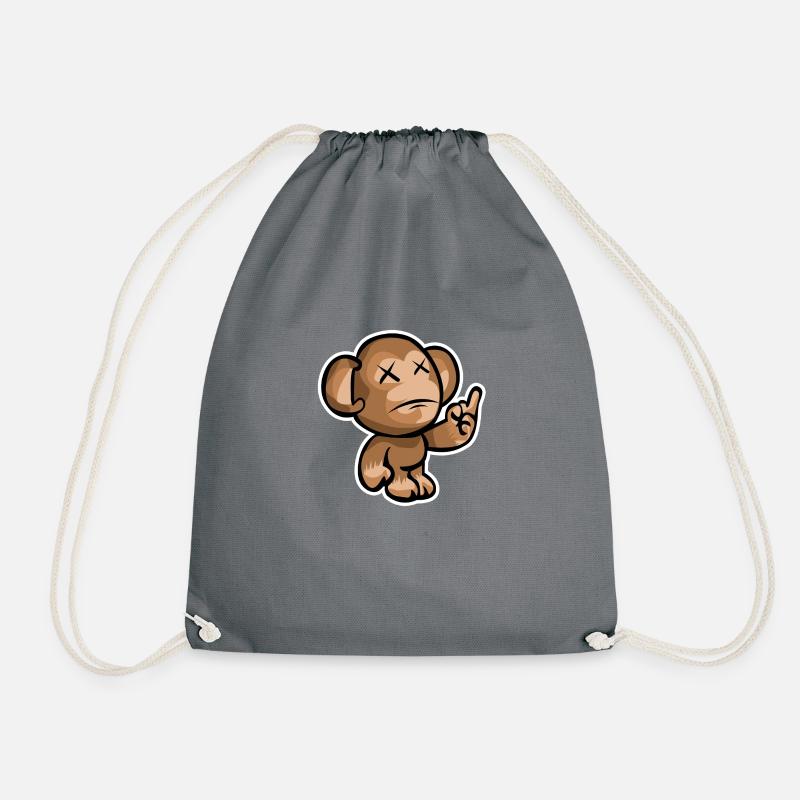 singe - Sac de sport léger - gris