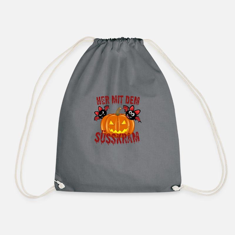 Here with the sweet stuff - Drawstring Bag - grey