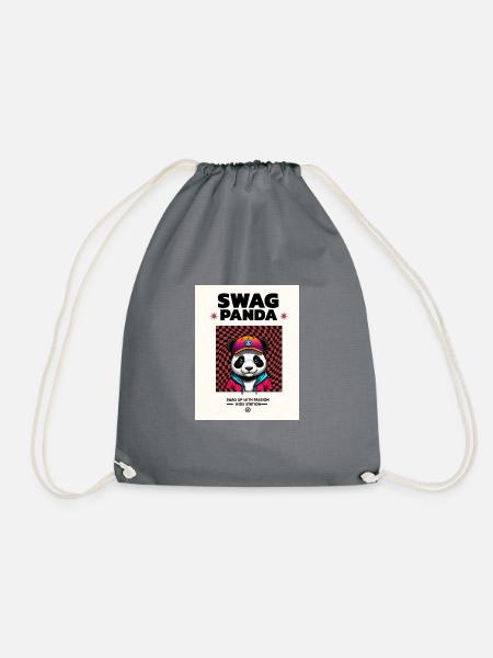 Swag Panda - Turnbeutel - Grau