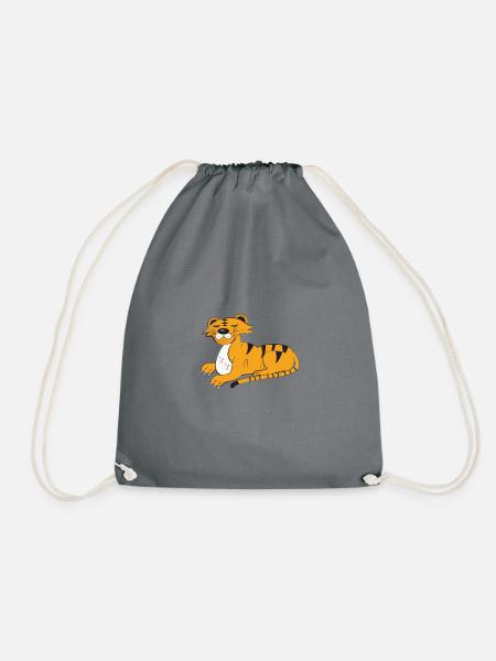 Schlafanzug Kinder,Schlummerlicht Kinder,Leopard - Turnbeutel - Grau