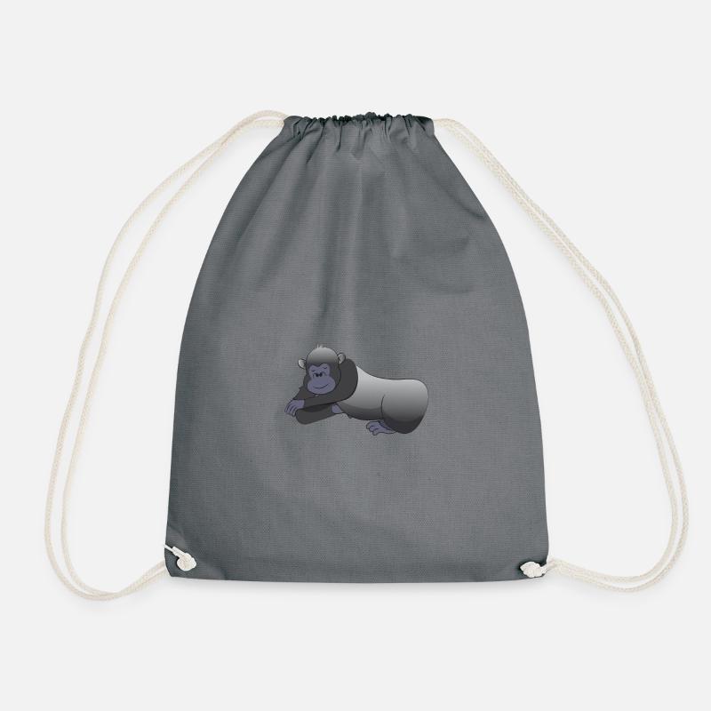 Schlafanzug Kinder,Schlummerlicht Kinder,Leopard - Turnbeutel - Grau
