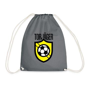 Für alle Torjägern unter den Fussball Liebhabern - Turnbeutel - Grau - Vorne