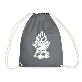 Grill Fire Grilling - Drawstring Bag - grey - Front