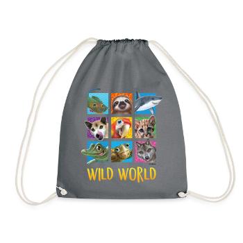 P.D. Moreno Wild World - Turnbeutel - Grau - Vorne