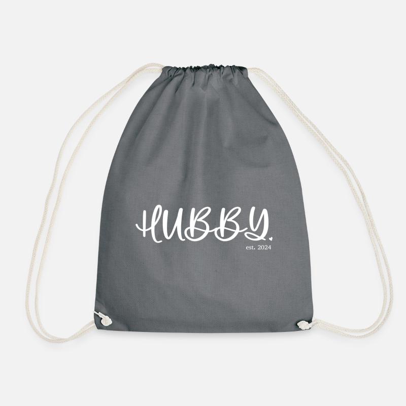 Hubby Est. 2024 - Turnbeutel - Grau